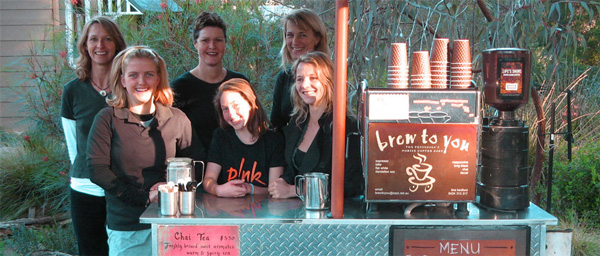 We have a trained team serving coffee at events throughout Victoria